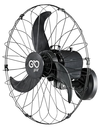Ventilador Oscilante de Parede 60cm Goar Metal Preto Bivolt