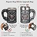 alikiki Medieval Baphomet Head Beer Mug - Sabbatic Goat Pentagram Drinking Tankard 21oz Stainless Steel Wine Coffee Cup Novelty Gothic Father Day Gift Party Decorations