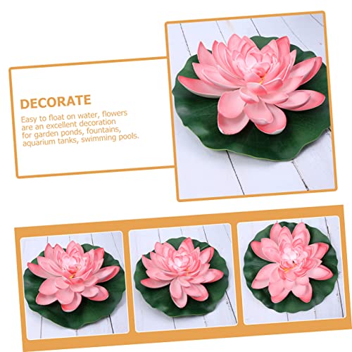 ABOOFAN 6 Stück Künstliche Lotuspflanzen Aquarium-Dekoration Hausdekorationen Für Zuhause Seerose Lotusblume Lotusblumen-Dekor Lotus-Ornamente Gartendekoration Teich-Dekoration – Bild 3