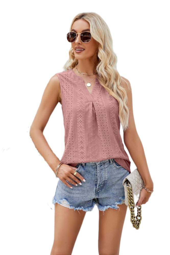 PARISUWomen Down Shirt Dressy Casual Womens Tops Summer Tank Top for Women Sleeveless Shirts Spring V Neck Dressy