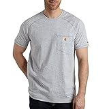 Carhartt Men's Force Relaxed Fit Midweight Short Sleeve Pocket T-Shirt (100410 Prev. Delmont), Heather Gray, 4X-Large