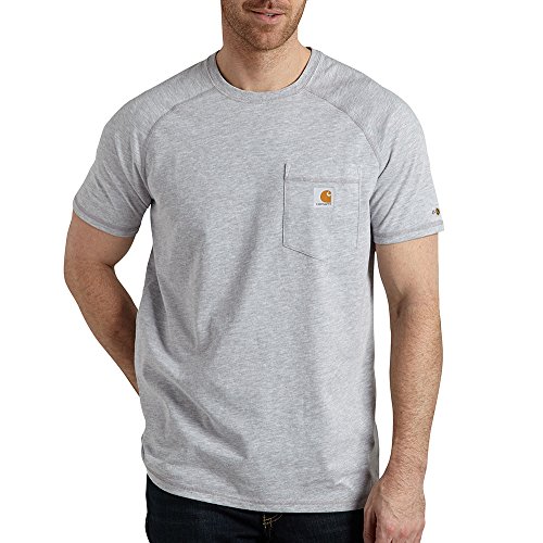Carhartt Men's Force Relaxed Fit Midweight Short Sleeve Pocket T-Shirt (100410 Prev. Delmont), Heather Gray, 4X-Large