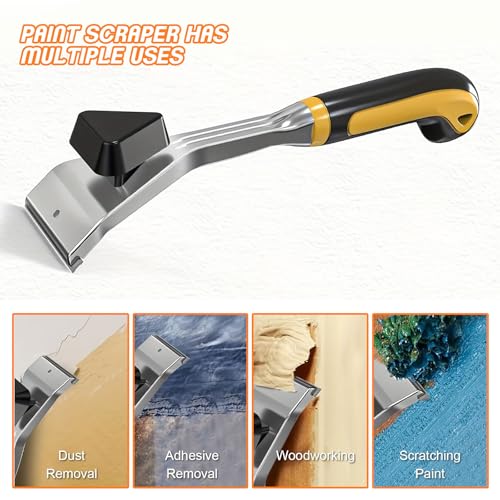 Carbide Scraper, 2.5" Heavy Duty Paint Scraper, Paint Scraper Tool for Paint, Glue Scraper Woodworking, Premium Ergonomic Paint Scraper Tool for Removing Varnish, Paint, Glue, Resin & Rust - Image 5