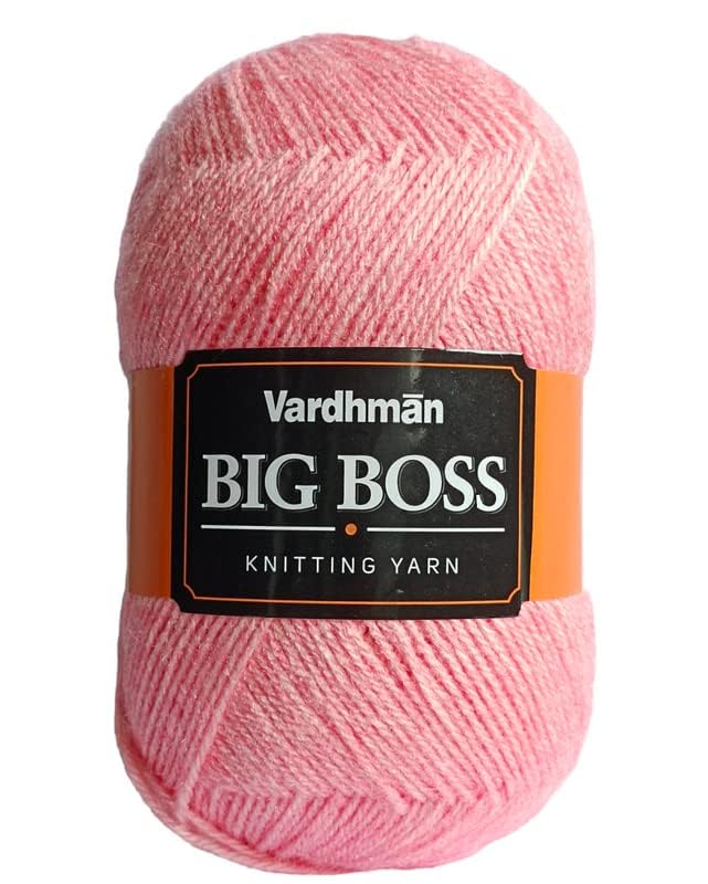 Image of NTGS Vardhman Big boss Wool Hand Knitting Soft Fingering Hank Yarn (1 Ball 200 gram Each) (Peach Shade no-33, 600 Gram)