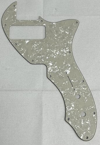 For Fit Tele 69 Thinline Re-Issue P90 Style Guitar Pickguard (4 Ply Ivory White Pearl)