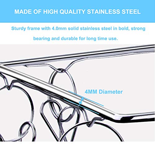 Seropy Clothes Drying Rack 52 Clips Folding Laundry Drying Rack, Stainless Steel Clip and Drip Hanger Sock Hanger Clothes Hangers for Drying Socks, Bras, Towel, Underwear, Baby Clothes
