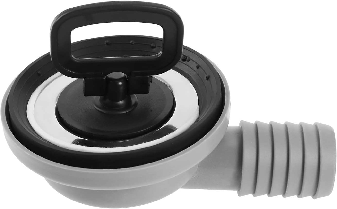 GIONAR Desagüe para fregadero, 50 mm de acero inoxidable, desagüe de acero inoxidable 90°, válvula de colador para cocina, desagüe para caravana, caravana, barco