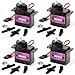 Miuzei MG90S 9G Micro Servo Motor Metal Geared Motor Kit for RC Car Robot Helicopter, Mini Servos for Arduino Project (4)