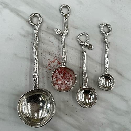 Crosby & Taylor Twig 4-Piece Pewter Measuring Spoon Set, Lead-Free, Handmade In The Usa #TOP1