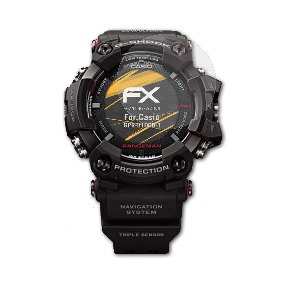 atFoliX Screen Protector compatible with Casio GPR-B1000-1 Screen Protection Film, anti-reflective and shock-absorbing FX Protector Film (3X)