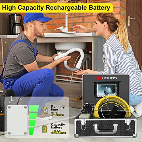 Pipe Pipeline Inspection Camera, Drain Sewer Industrial Endoscope Hbuds Waterproof Ip68 Snake Video System With 7 Inch Lcd Monitor 1000Tvl Camera #TOP4