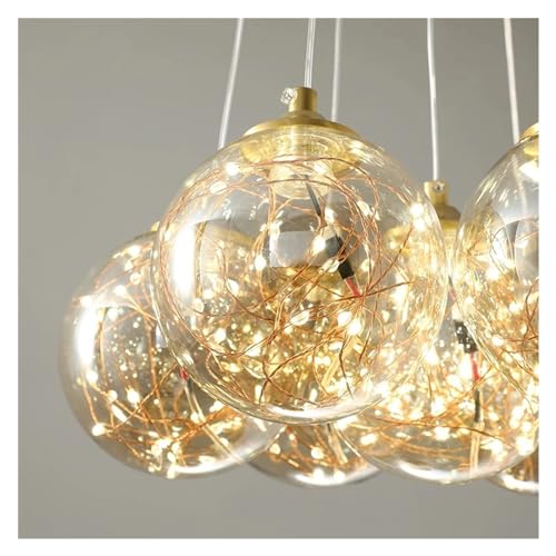Suspension lampe doré romantique pour escalier d'entrée et salon