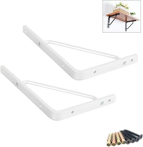 Miniatura 10 de Soportes de estante triangulares de aleación de aluminio sólido y grueso, para lavabo, lavabo industrial, soportes flotantes para estantes de pared,