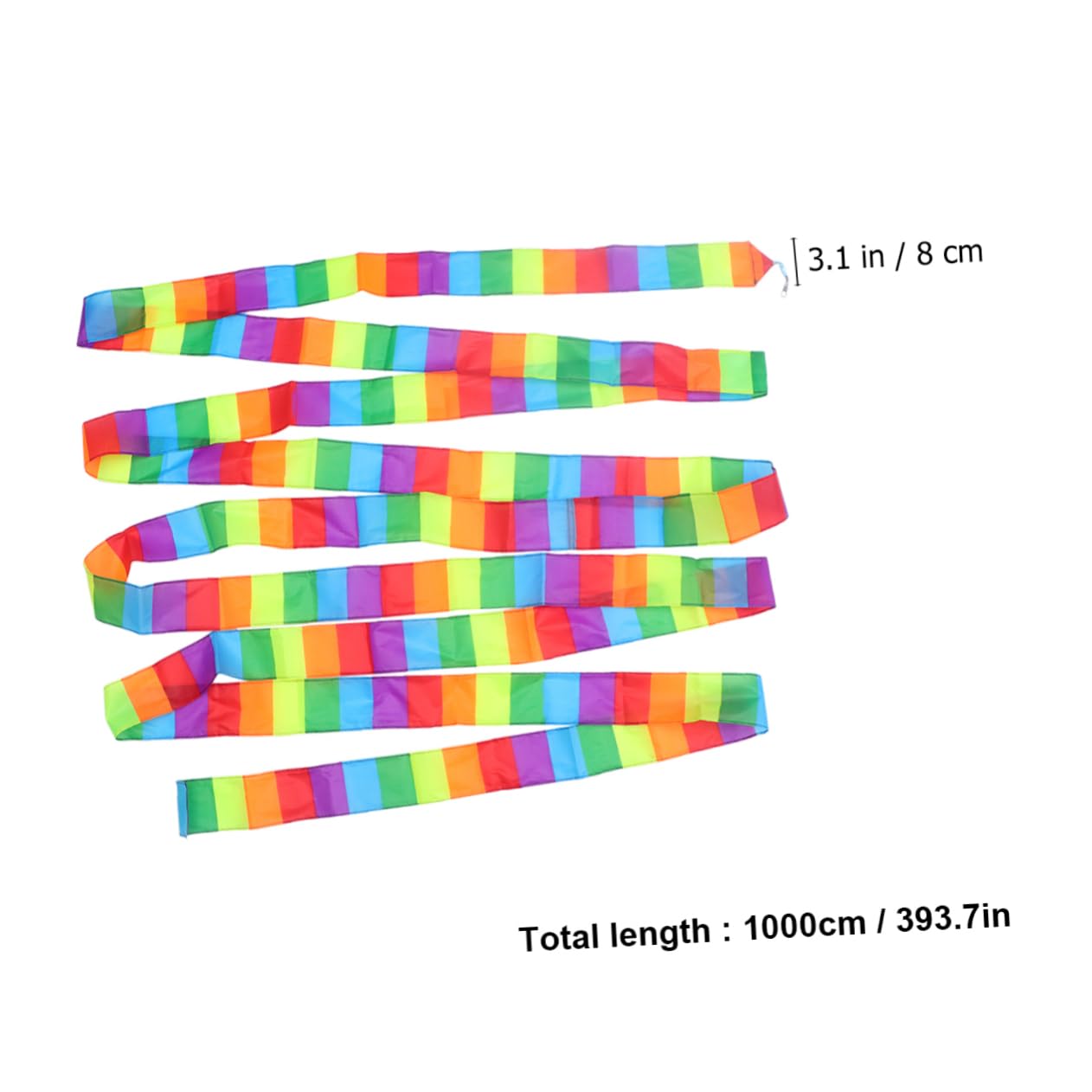 GARVALON DIY Kite Tail 2pcs 10m Length Rainbow Kite Tail Streamer Outdoor Accessories Floating Turning for