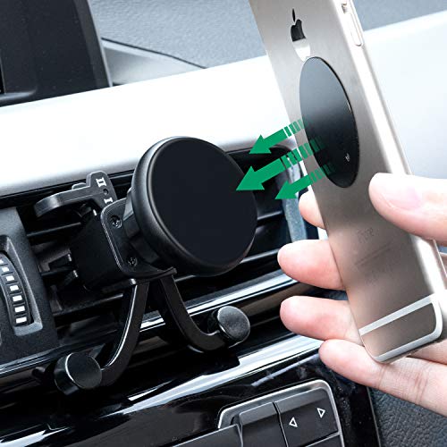 Amoner Car Phone Mount With 6 Powerful Rare-Earth Magnets, Durable Aluminium Alloy Structure, Super Sticky Suction Cup, Air Vent Phone Holder For All Phone #TOP6