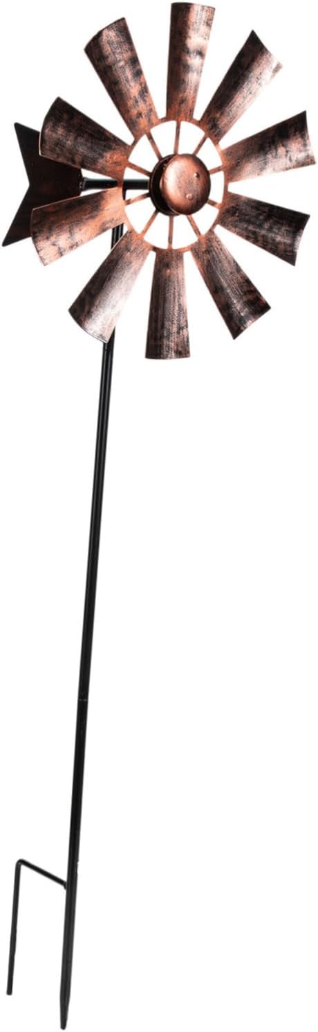 Amazon.com: VOSAREA Wrought Iron Metal Windmill Outdoor Spinners ...
