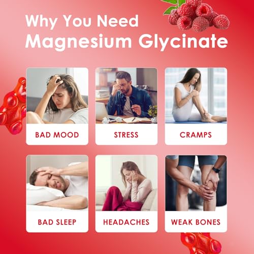 Magnesium Glycinate Gummies 500mg for Adults & Kids | Relaxation Calm Magnesium Gummies | Sugar-Free
Magnesium Glycinate