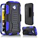 MOTO E Case, (2015 2ND GEN), Motorola MOTO E Case, Starshop Premium Durable Rugged Shell Hybrid Protective Phone Case Cover with Built in Kickstand Blue
