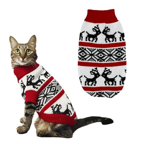 ACTOYS Ropa para Gatos Invierno, Suéter para Mascotas térmico, Hermoso Ropa Mascotas de Invierno para Gatos