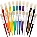 US Art Supply 20 Piece Large Round and Large Flat Hog Bristle Children's Tempera Paint Brushes