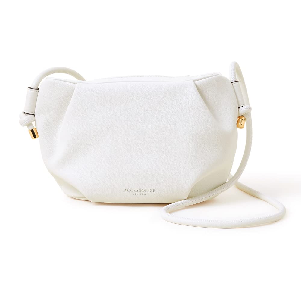 Accessorize London Womens Faux Leather White Soft Cloud Knot Sling Bag (B0C3V4QW57) Amazon Price History, Amazon Price Tracker