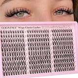 Goddvenus Eyelash Extensions Wispy Natural DIY C Curl Individual Lashes Clusters Black 10-16mm 300pcs