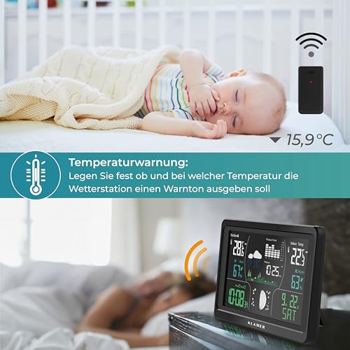 Klamer Funkwetterstation mit Außensensor