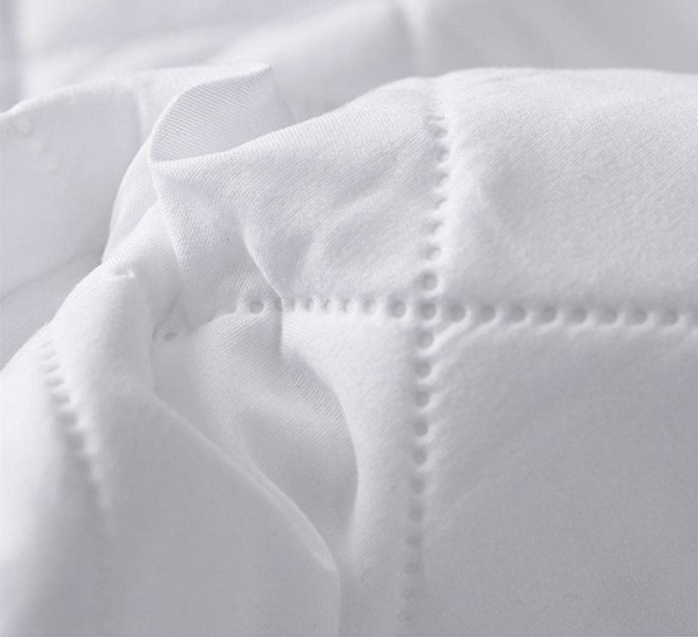 Biancheria da letto Lenzuola con angoli Hotel Homestay Lenzuola con angoli impermeabili trapuntate spesse di colore puro per coprimaterasso White King 193x203cm + 46cm