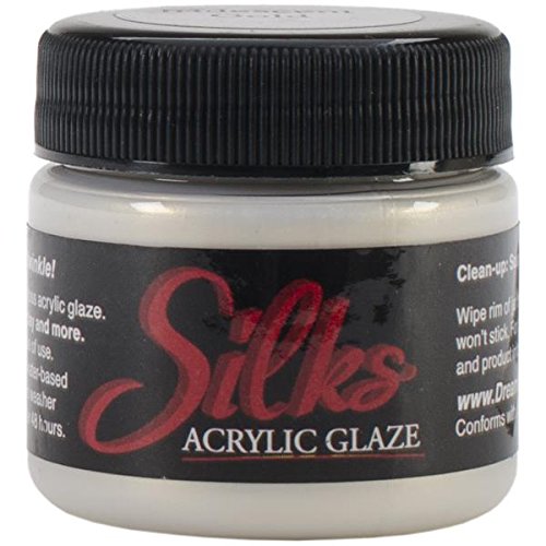 Luminarte Silks Acrylic Glaze Jar, 1-Ounce, Iridescent Gold