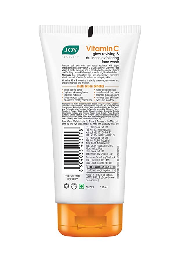 Avoka Naturals Joy Revivify Vitamin C Face Wash -150ml, 150 ml (Pack of 1) - Image 2