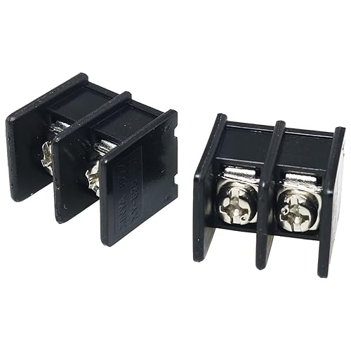 Miniatura 4 de Bloque de terminales de tornillo de PCB de 2 polos de paso de 0.3 pulgadas FMHXG 10PCS 300V 20A 0.300 in Paso enchufable Tipo 2-Posición Montaje en