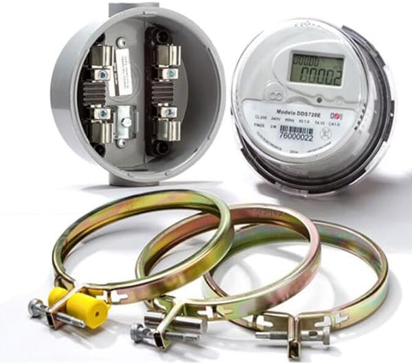 Socket Meter With 201 Stainless Steel Ring For Meter Base And Energy Meter Withc Aluminum Screw