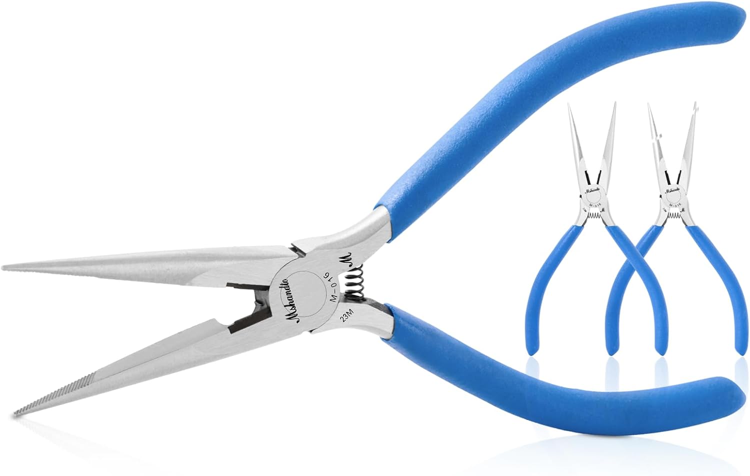 Needle Nose Pliers Set, 3 Pack 6.5"Long Nose Pliers for Wire Bending, High Carbon Steel Nose Plier, Serrated Jaw Pliers for Jewelry Making, Electronics Repair, Object Grasping, Craft Making