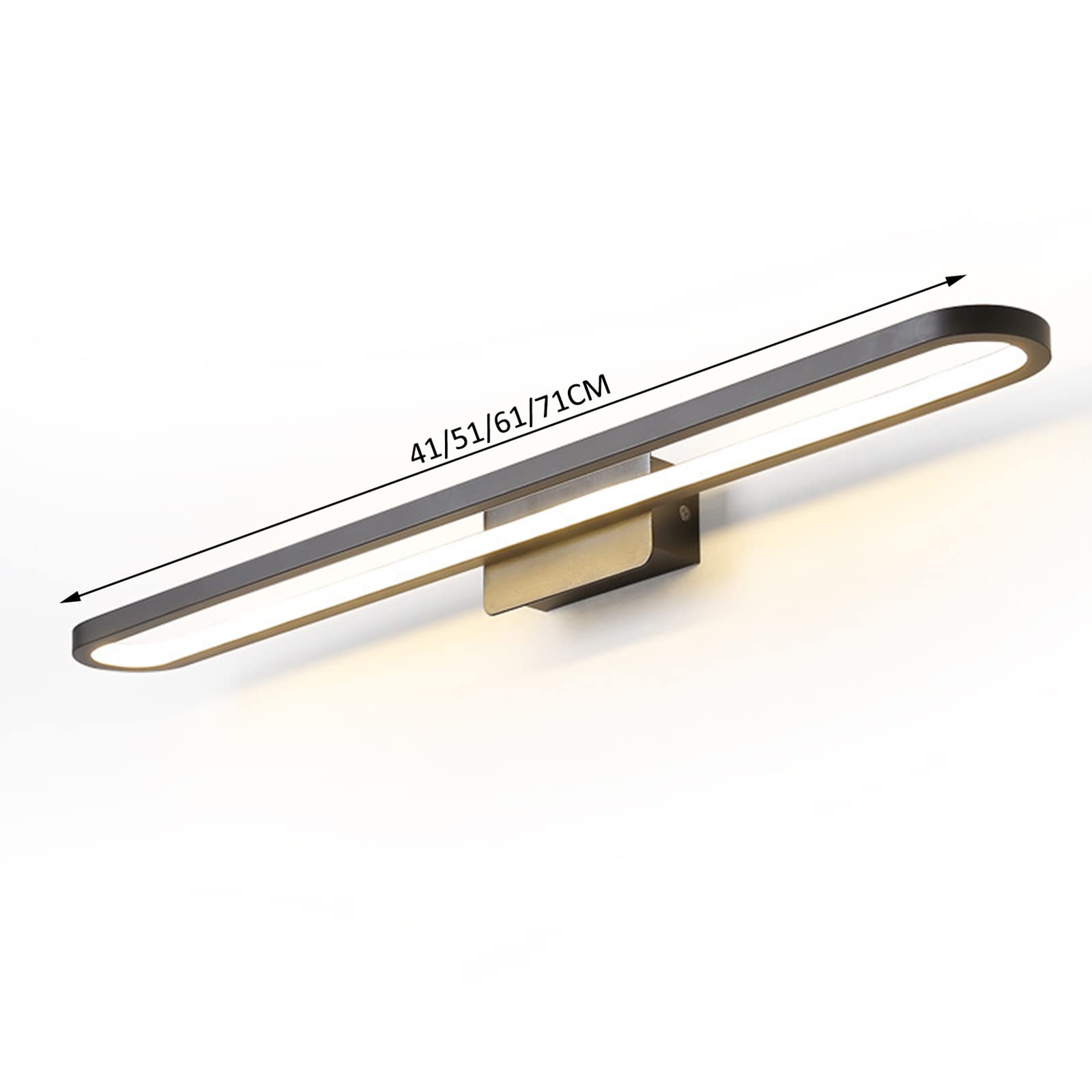 Vanity Lighting LED-Spiegel-Frontleuchte, nordisches, minimalistisches, modernes Arbeitszimmer, Schlafzimmer, Schminktisch, Make-up, spezielles Make-up, energiesparende Bandlampe, Schwarze