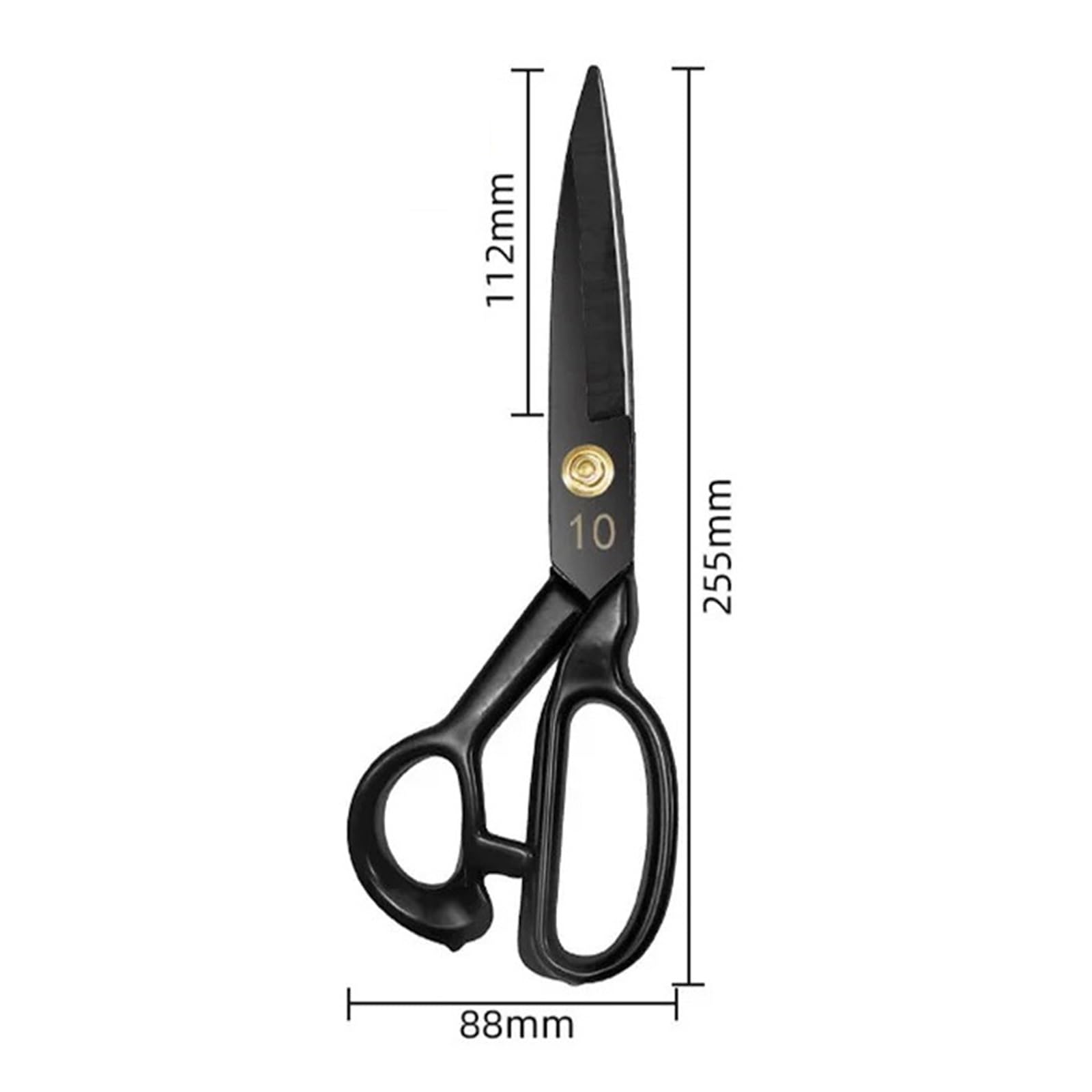 Tijeras de sastre for cortar tela for cuero, tijeras costura afiladas for el hogar(10inch-Black)