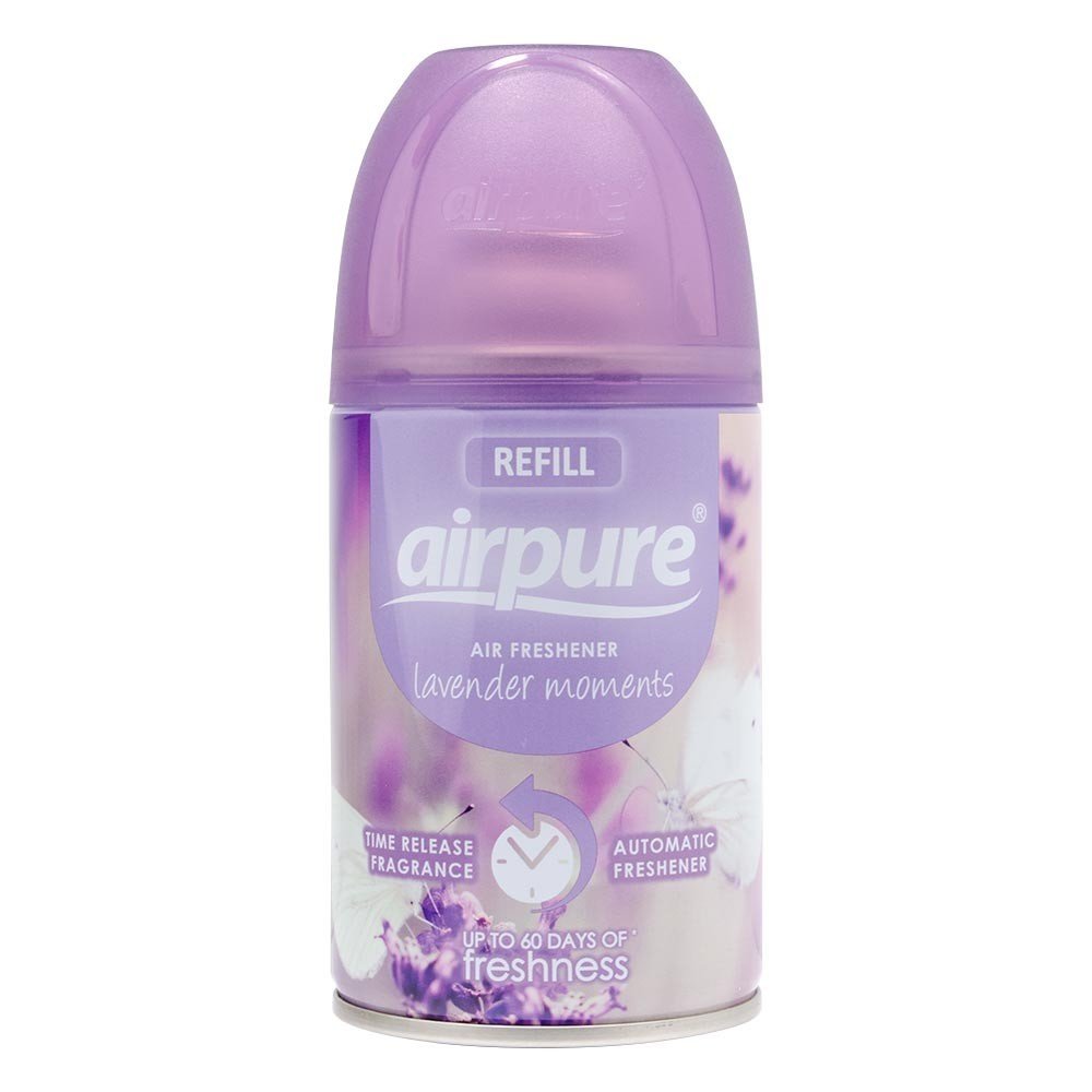 3 x Lavender Airpure Freshmatic Max Auto Spray Refills 250ml (Compatible With Airwick Freshmatic Dispenser)