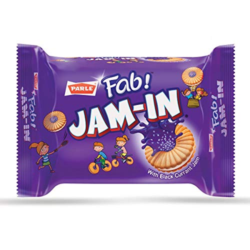 Image of Parle Fab! Jam-in Black Currant Flavoured Jam Biscuits, 150g