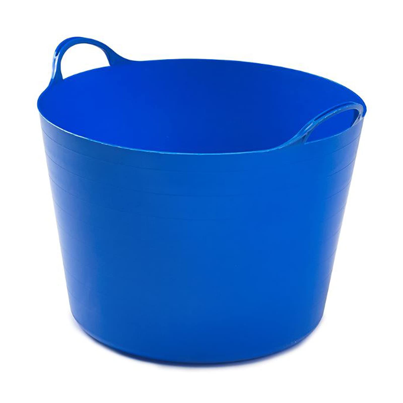 AMOS 26L Flexi Tub Bucket Storage Log Basket Builders Bucket Flexible Lightweight Basket with Handles (26L, Blue)