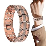 Pulseras magnéticas para hombre, hombre, de cobre, pulsera ajustable, energía, salud, formación, cumpleaños, negocios, oficina