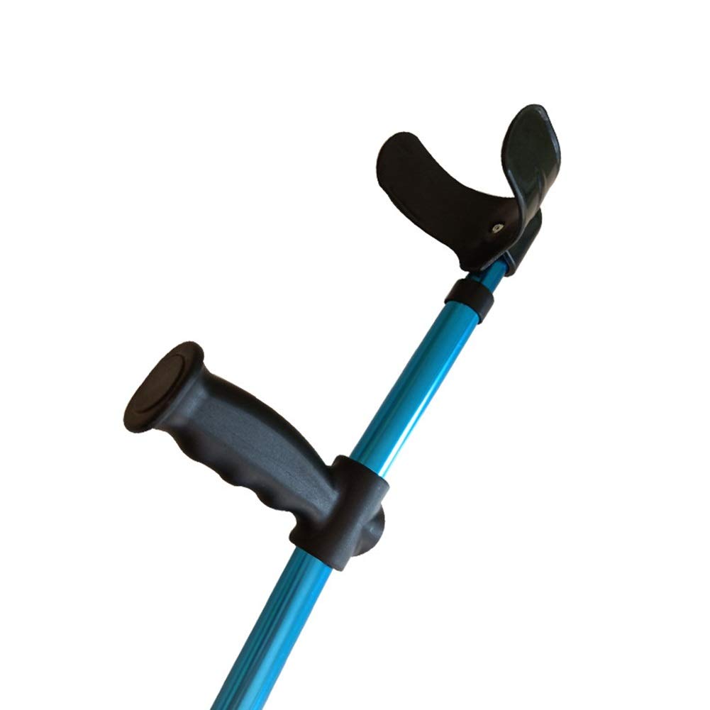 Kule przedramienia Składane, lekkie dla dorosłych Ergonomiczne laski, aluminiowe Regulowane kule do chodzenia, odpowiednie dla osób starszych, niepełnosprawnych spacerowiczów (kolor: niebieski,