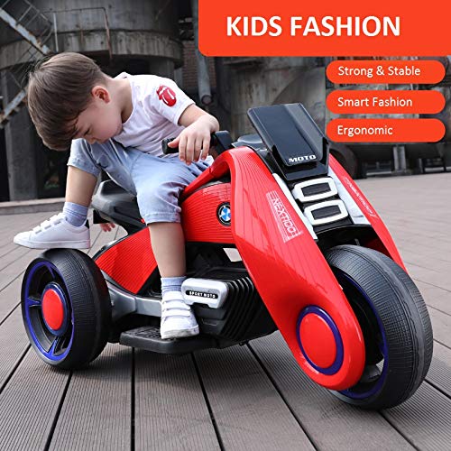 Image of StarAndDaisy Baby Magic /Swing Car for Kids Toys for 2-5 Years boy, with Acceleration Pedal & Rechargeable Battery, LED Light & Music,Twister car /Ride-onwith Smoke & Backrest seat (Red-Black)