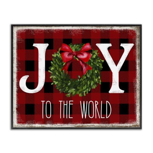 'Charming Christmas Buffalo Plaid'| Framed Giclee Art