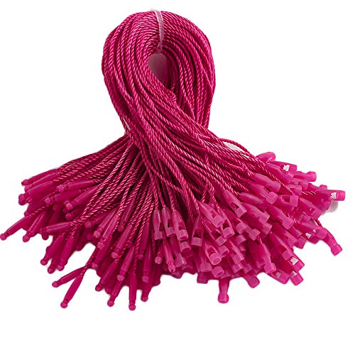 1000 PCS Hang Tag String Snap Lock Pin Loop Tie Fasteners,Polyester String Hanging String Dark Gold String Hang Tag String Fastener Hook Ties Easy and Fast to Attach
