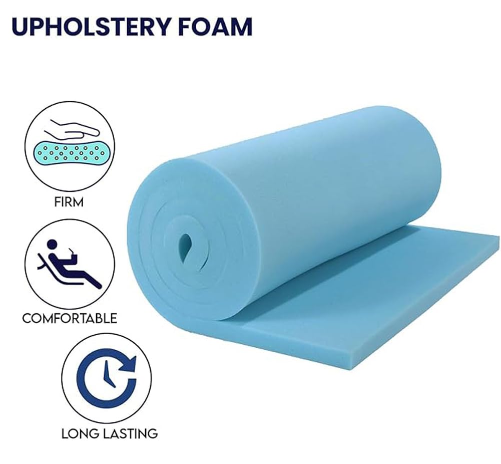 High De UpholsteFoam - Cuscino imbottito in schiuma, spessore 10 cm, per sedie da pranzo, sedie a rotelle, divani, dimensioni cumizzabili (65 x 65 cm), ricambio ideale per t