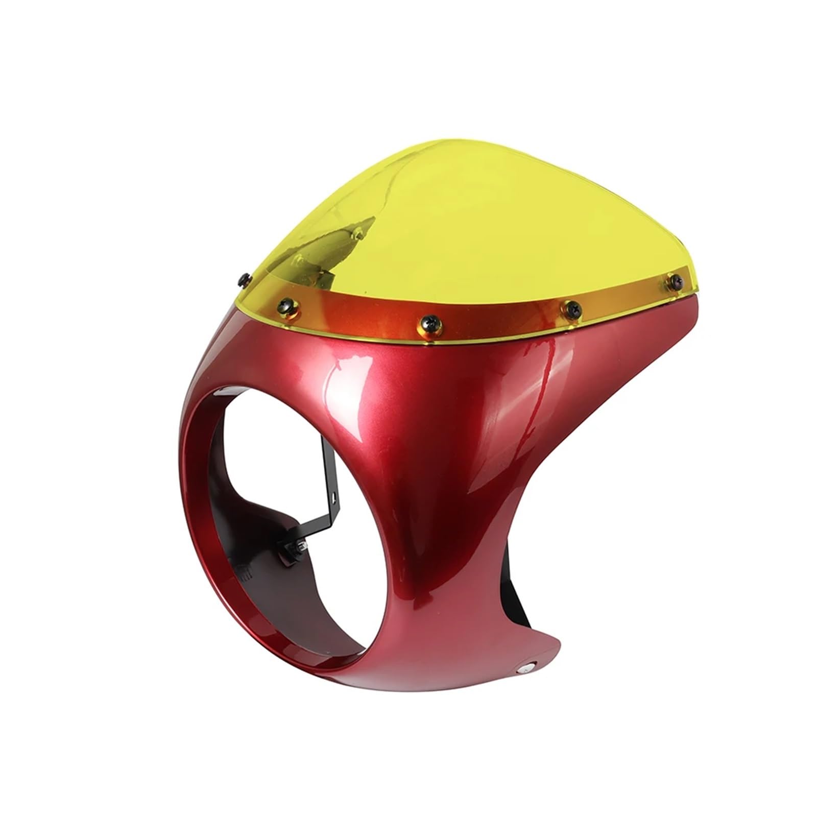Carénage Pare-Brise Moto 7 Pouces QIUYMGFG - Protection Phare Compatible Honda Cafe Racer, Sportster, Touring - Spoiler Vent