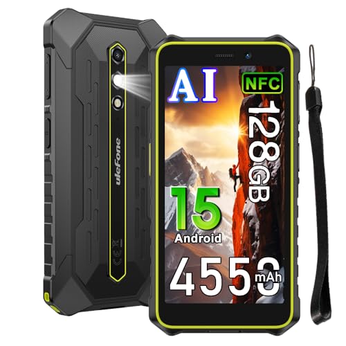 Ulefone Rugking 2 Pro Rugged Smartphone 4G, 8GB+128GB/2TB Espandibile, Octa-core Android 15 Telefono Cellulari Resistente IP68, 5,45HD+ 4550mAh Dual SIM Cellulare Offerta Gemini AI/NFC/OTG/GPS/3 Slot