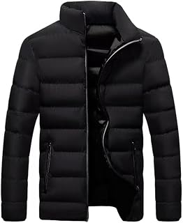 LiPski Veste d’hiver populaire pour hommes Mode décontractée coupe-vent col debout veste chaude veste de camping de plein air Taille plus grande