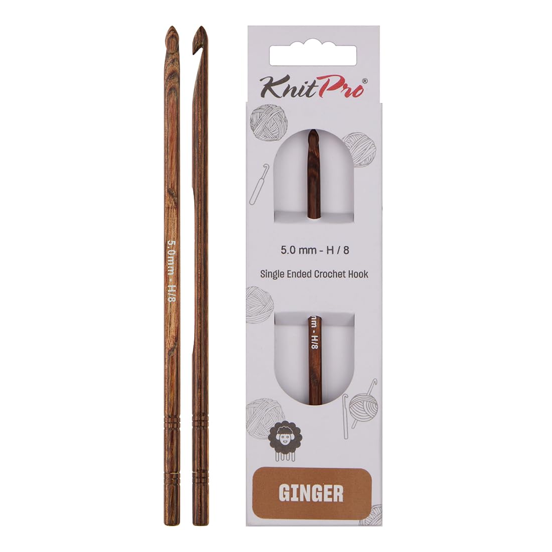 KnitPro Ginger Single Ended Crochet Hook | 5.00mm