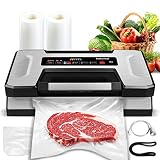 Vacuum Sealer, Vakumar 90Kpa Food Vacuum Sealer Machine Built-in Cutter & Bag Storage, Food Preserva