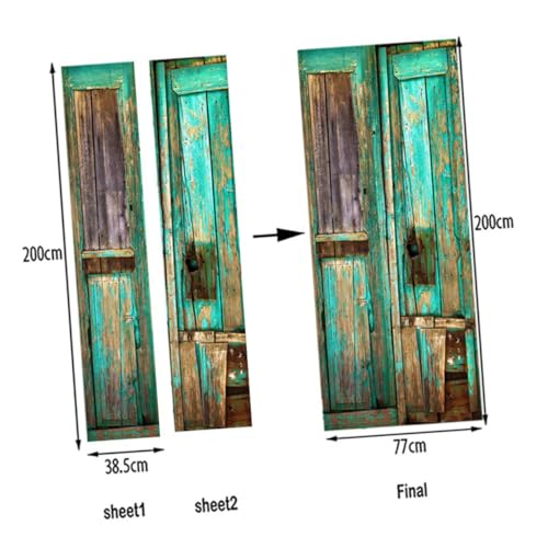 Autocollant de porte 3D HEMOTON rénovation sans bulles mural facile pour masquer défauts